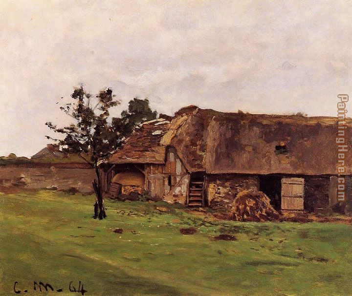 Farm near Honfleur painting - Claude Monet Farm near Honfleur art painting